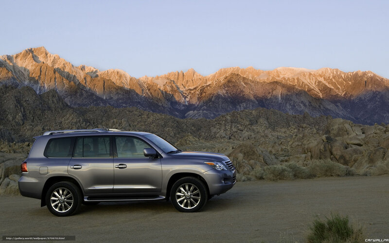 Silver SUV in Desert — Gray, Serene, Sunset