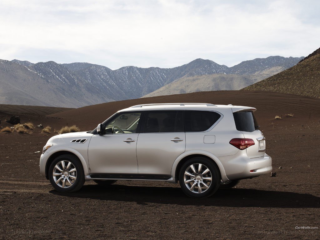 Silver SUV in desert landscape