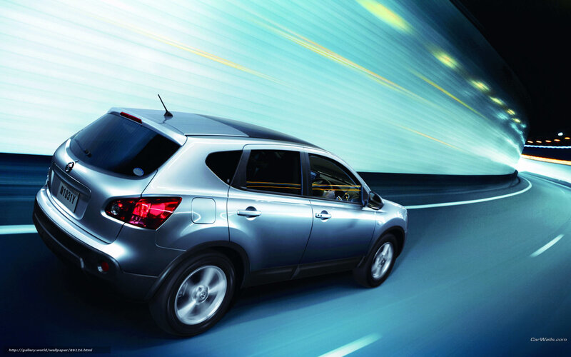 Silver SUV in motion