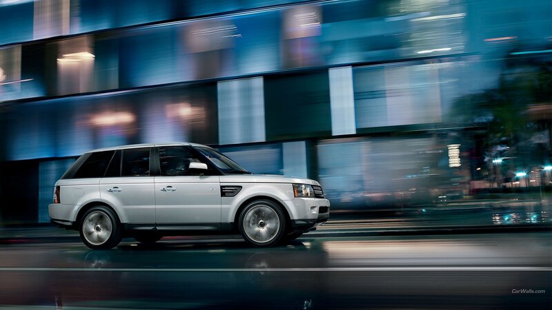 Silver Suv in Motion — White