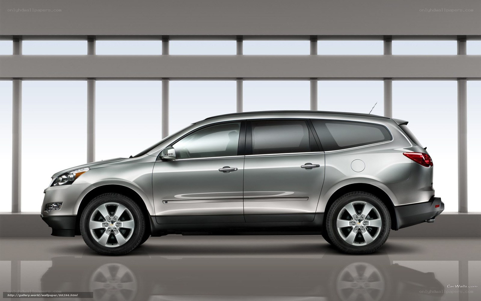 silver suv in showroom