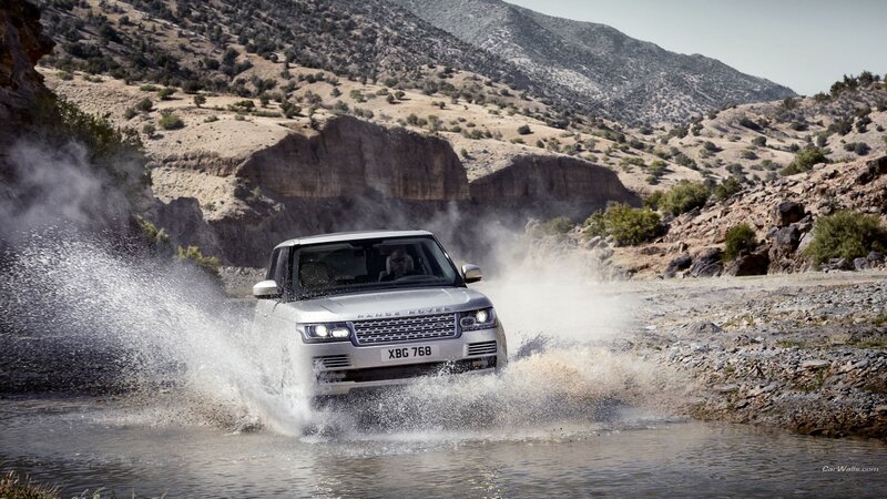Silver SUV in Water