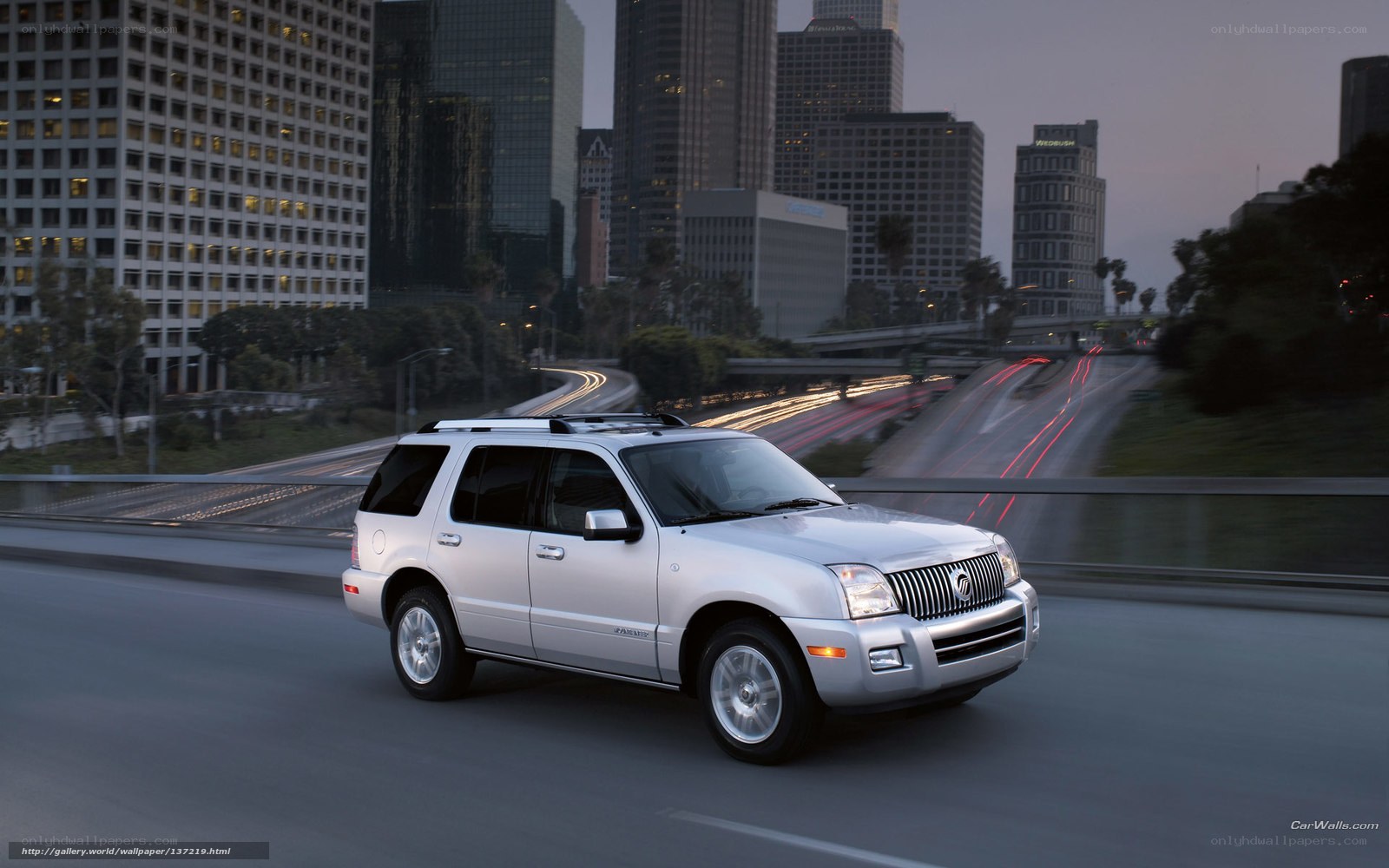 silver suv on city bridge