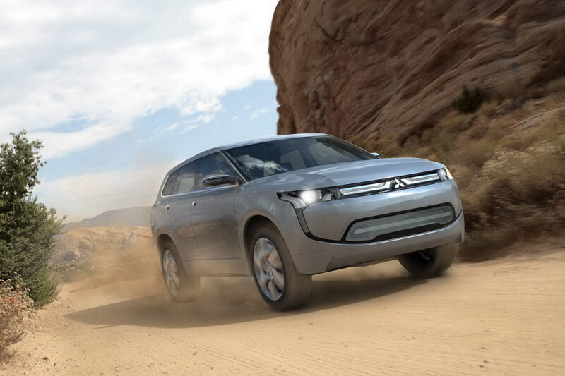 Silver SUV on desert trail