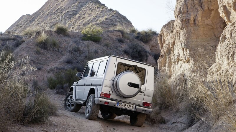 Silver SUV on Dirt Path