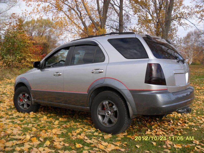 Silver SUV on Grass — Gray