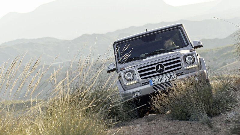 Silver SUV on Hillside — Dramatic