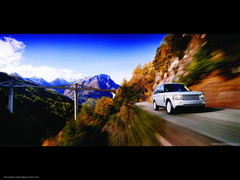 Silver Suv on Mountain Road — Blue