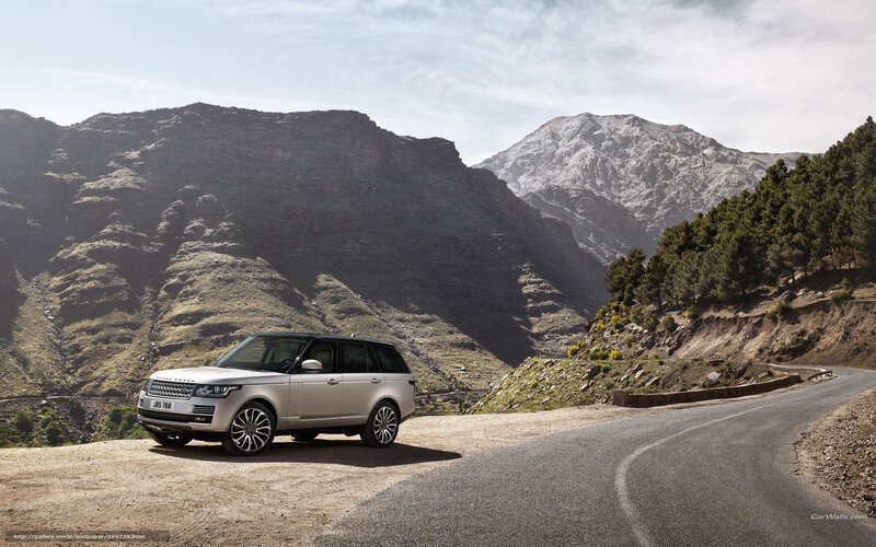Silver SUV on Mountain Road — Gray
