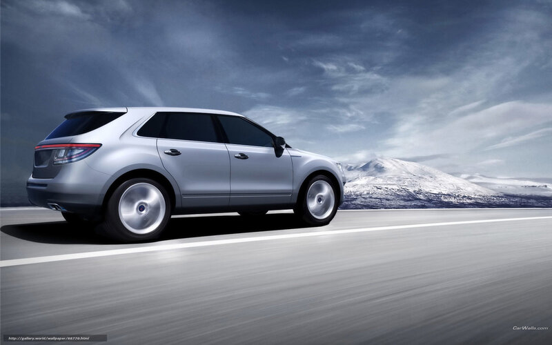 Silver Suv on Road — Gray