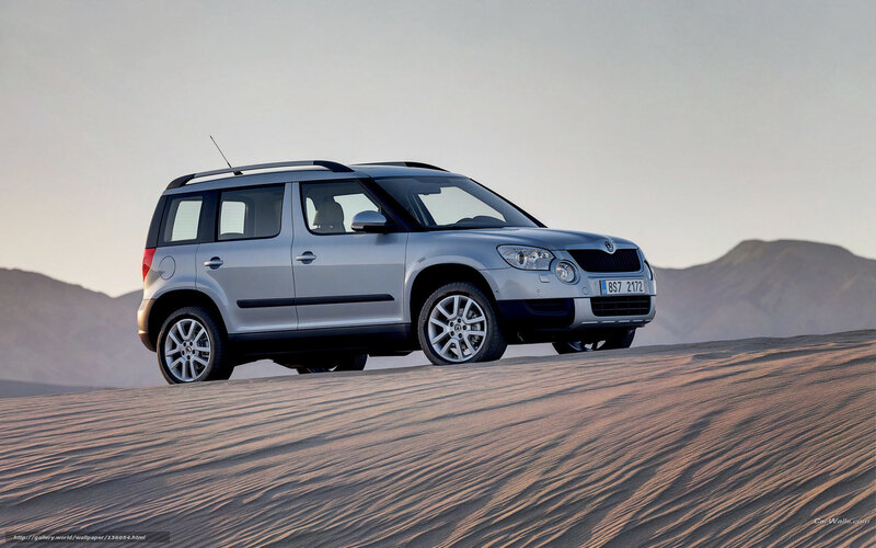 Silver Suv on Sand Dune — Dramatic