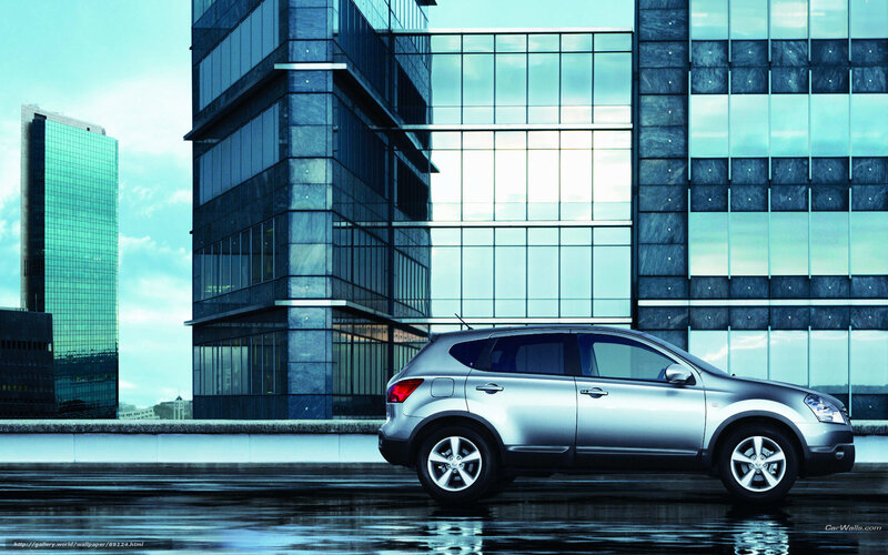 Silver Suv on Wet Road