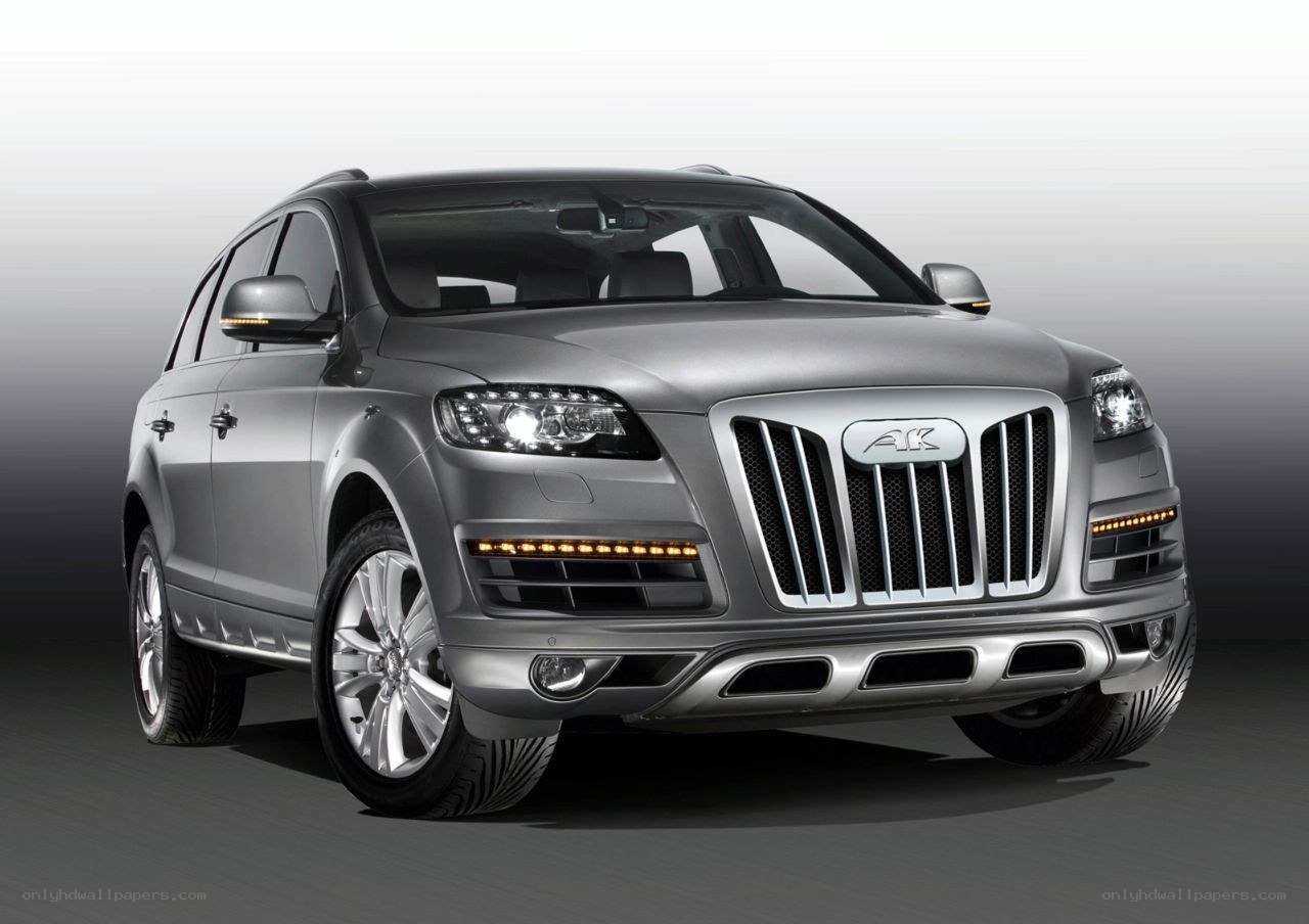 silver suv with custom grille