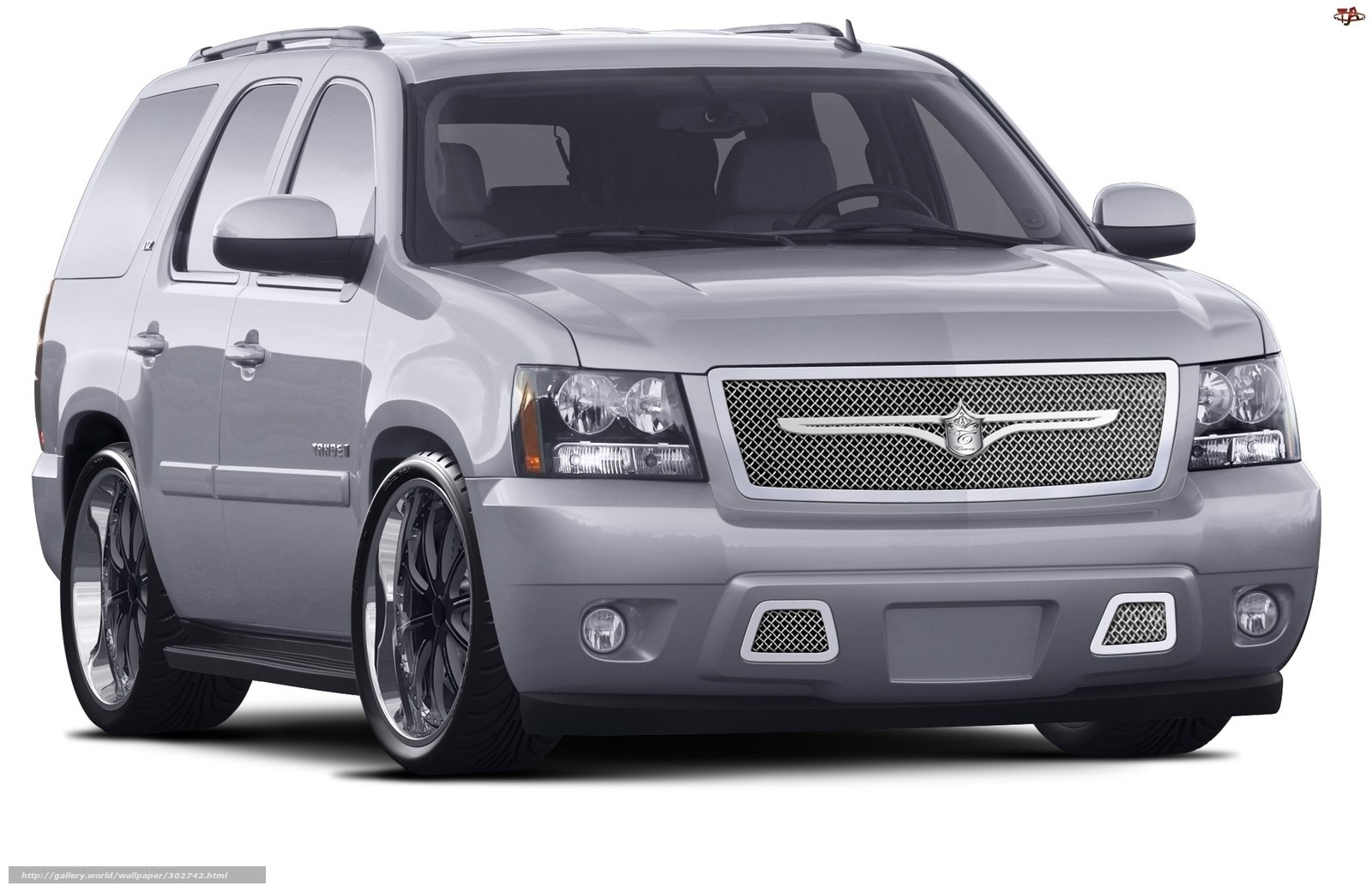 silver suv with custom wheels