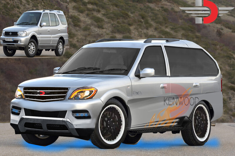Silver Suv with Modifications
