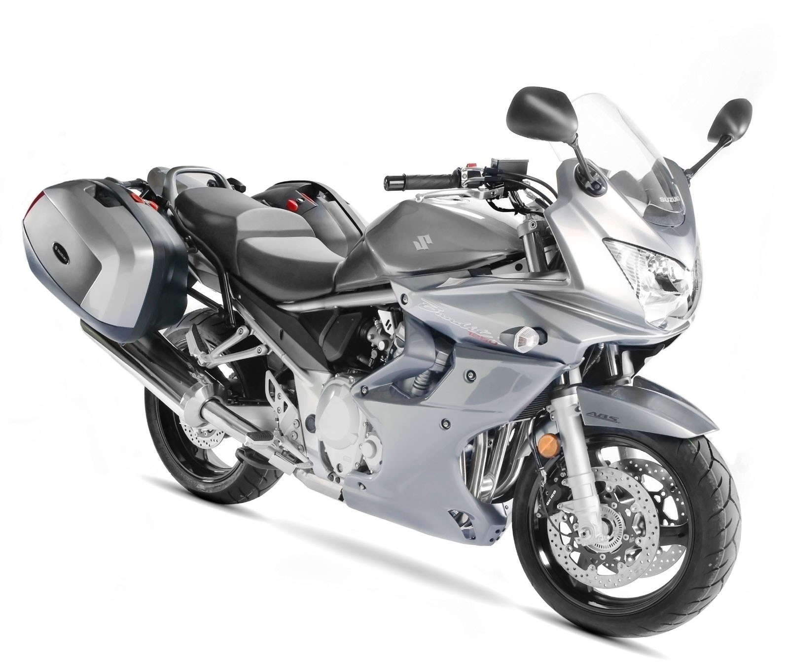 Silver Suzuki Boulevard motorcycle