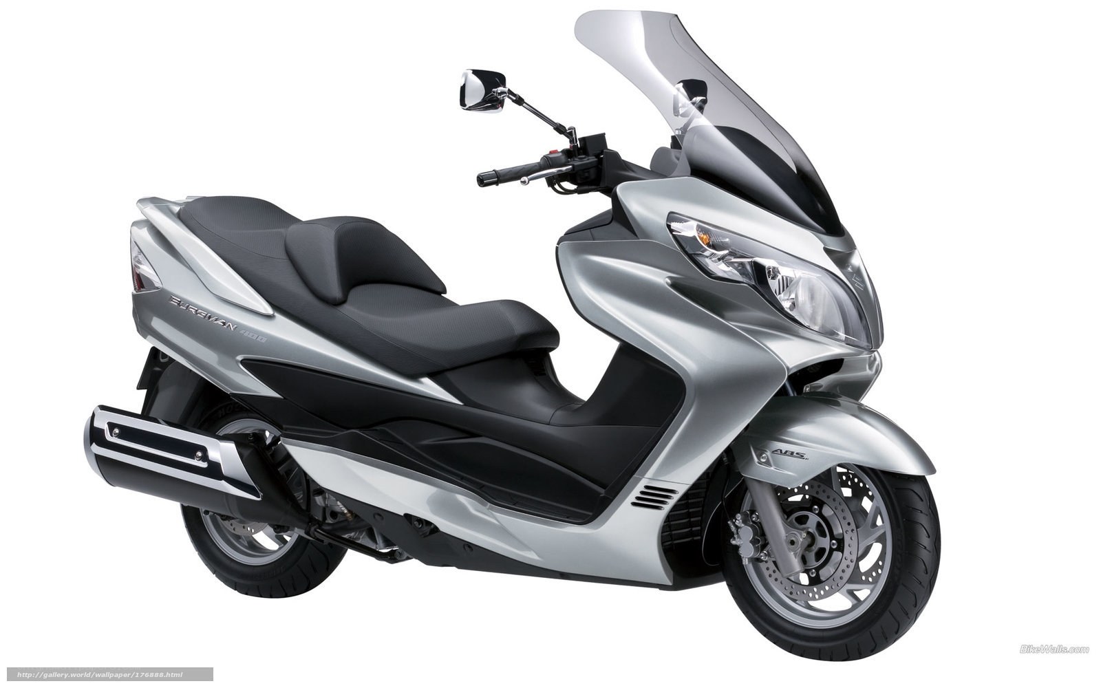 Silver Suzuki Burgman scooter
