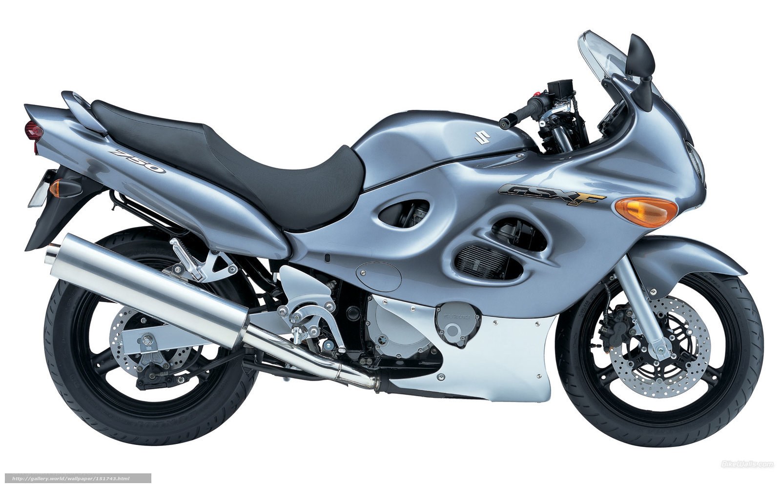 Silver Suzuki GSX-F motorcycle