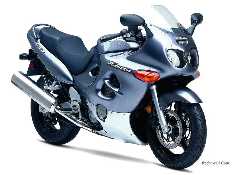 Silver Suzuki Katana Motorcycle