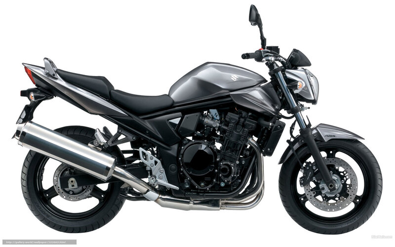 silver Suzuki motorcycle