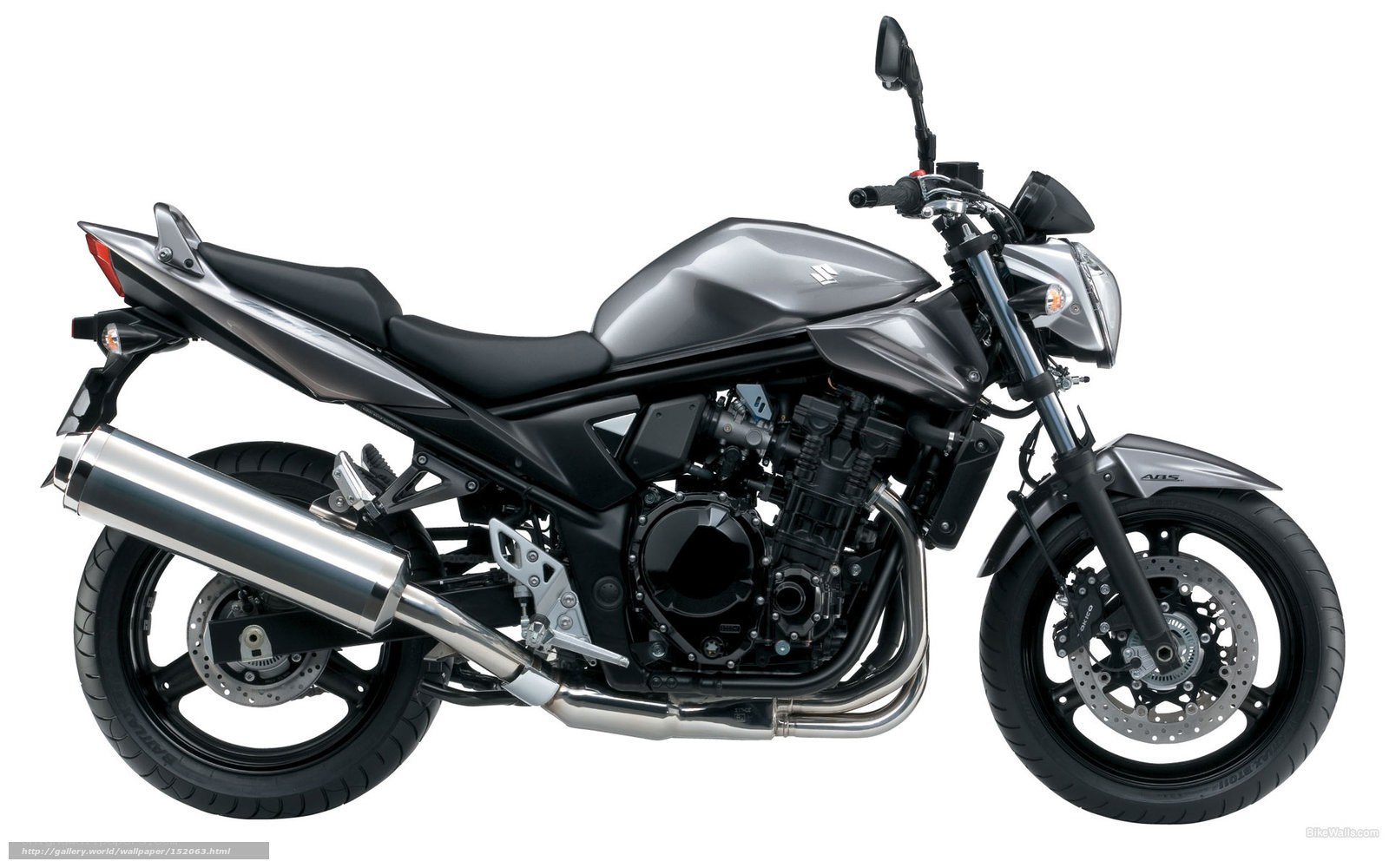 silver Suzuki motorcycle