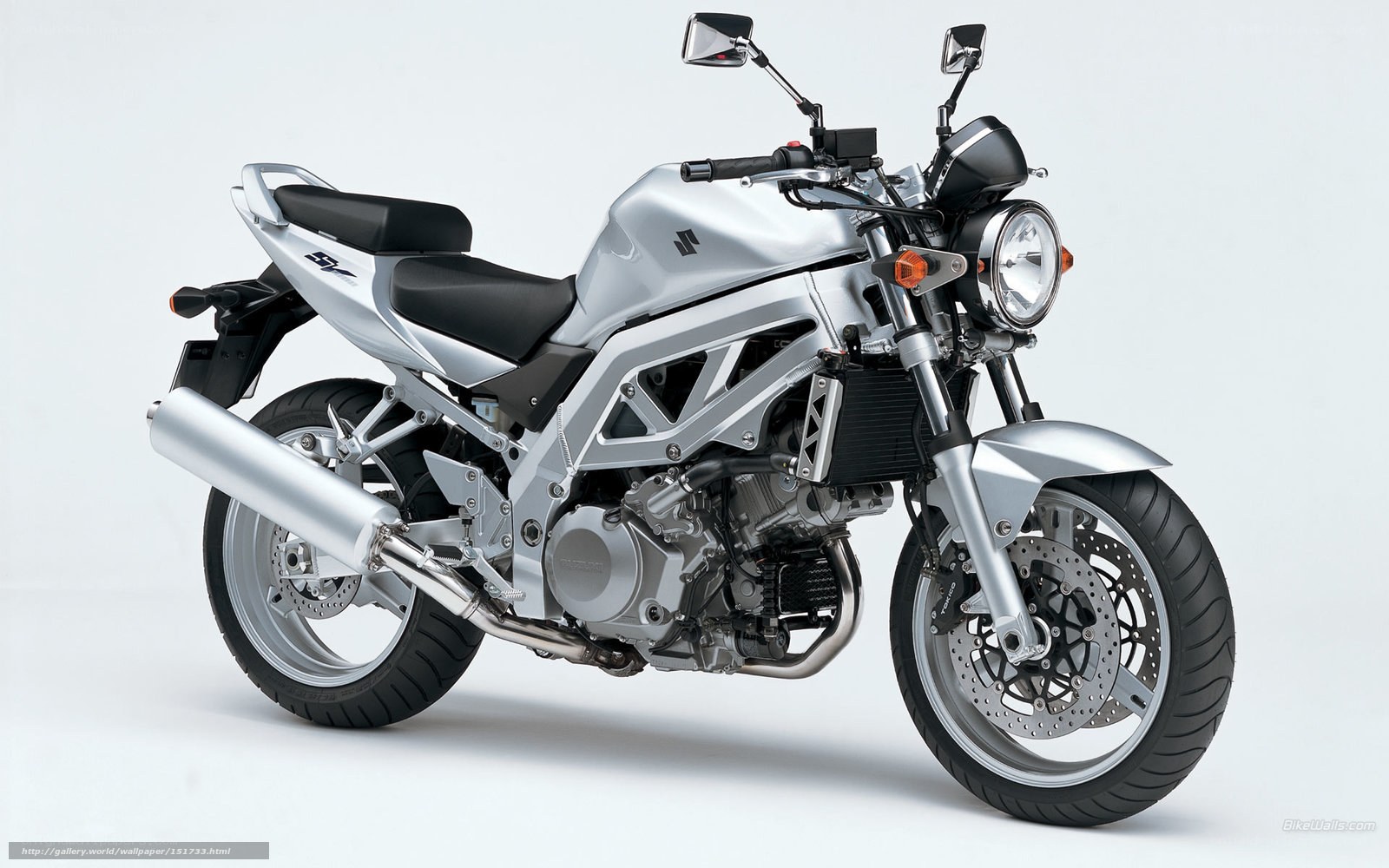 Silver Suzuki SV650 motorcycle