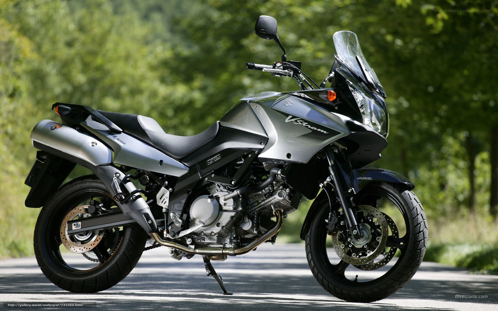 Silver Suzuki V-Strom motorcycle