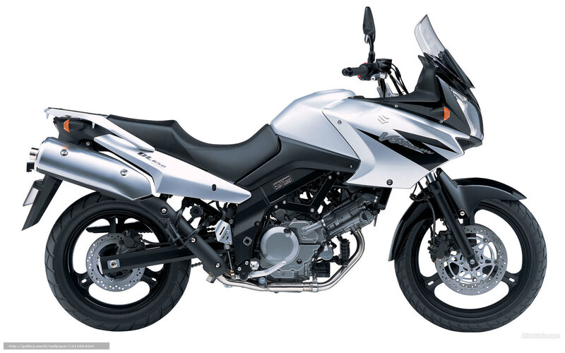 silver suzuki vstrom motorcycle