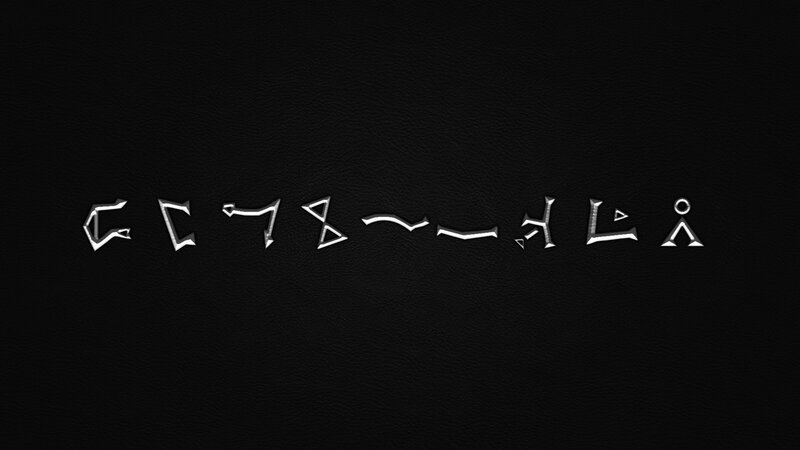 Silver Symbols on Black