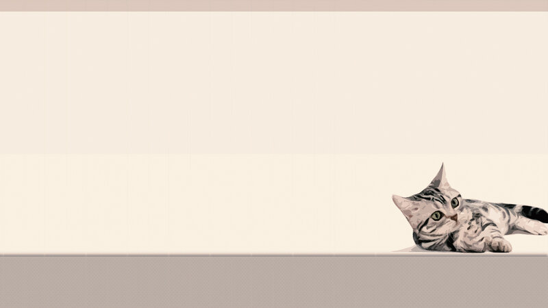 Silver Tabby Cat — Beige, Calm