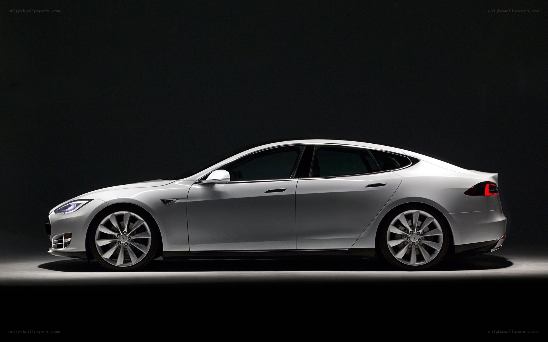 silver tesla model s sedan