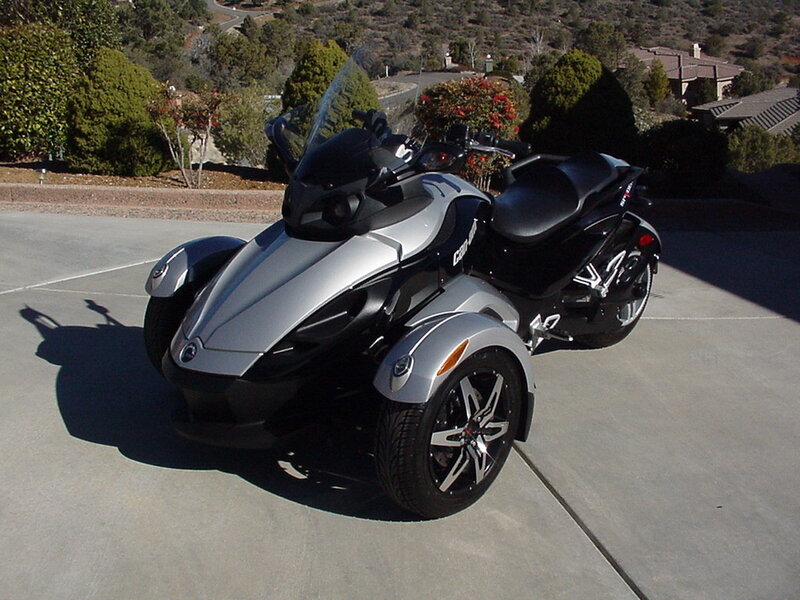 Silver Three-wheeled Motorcycle — Gray