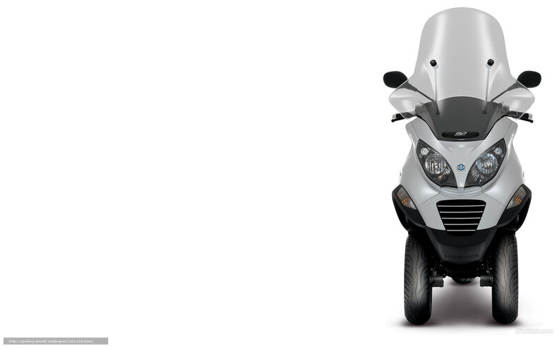 Silver Three-wheeled Scooter — White