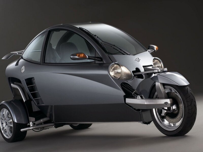 Silver Three-wheeled Vehicle — Gray, Neutral