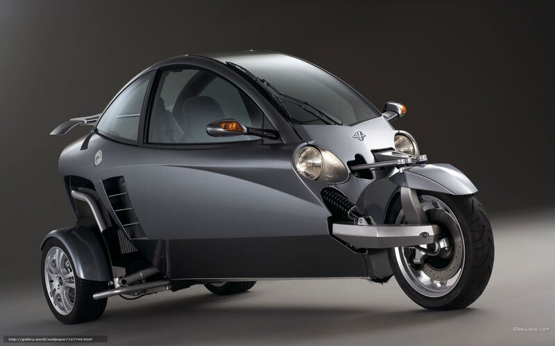 Silver Three-wheeled Vehicle — Gray