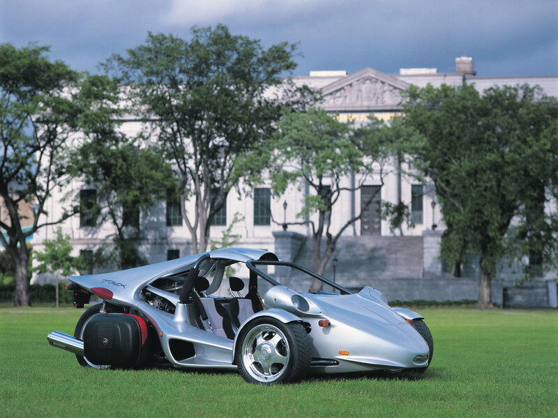 Silver Three-wheeled Vehicle