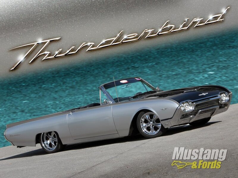 Silver Thunderbird Convertible