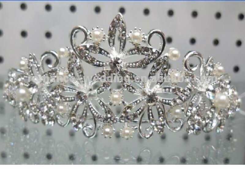 Silver Tiara with Pearls