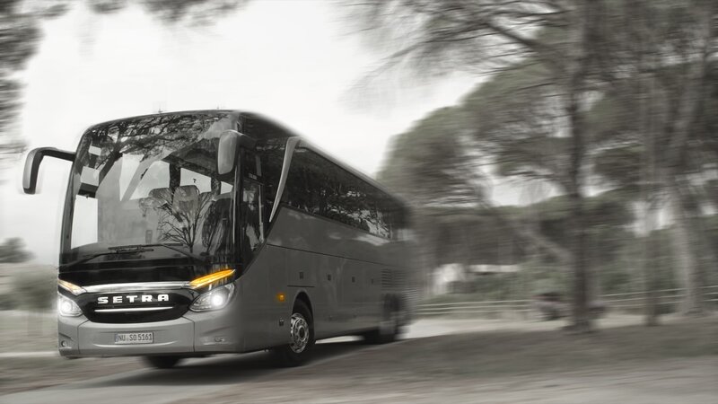Silver Tour Bus