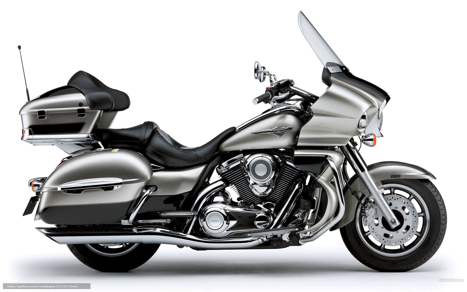 silver touring motorcycle