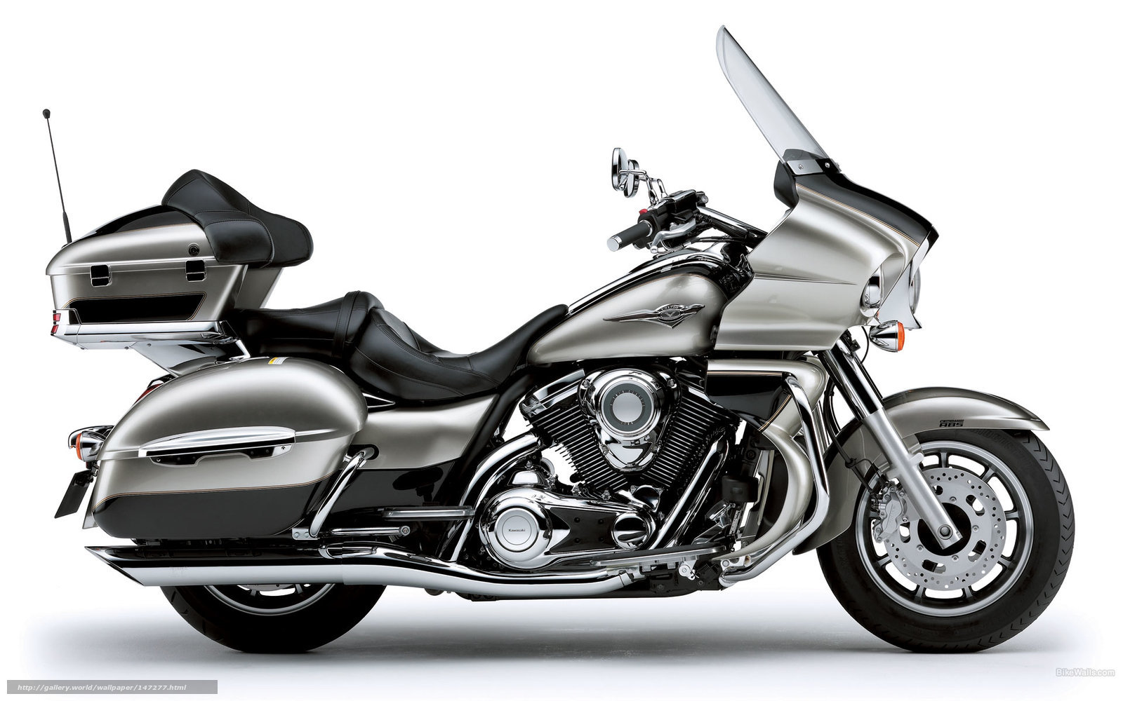 silver touring motorcycle