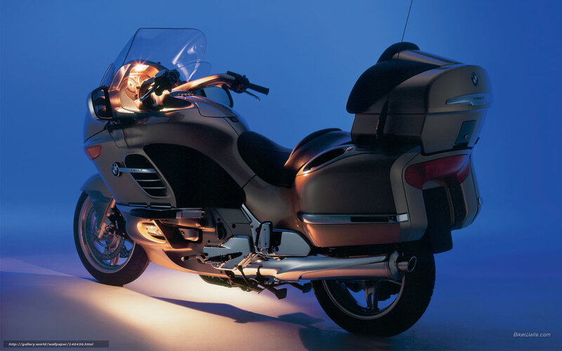 Silver Touring Motorcycle — Blue