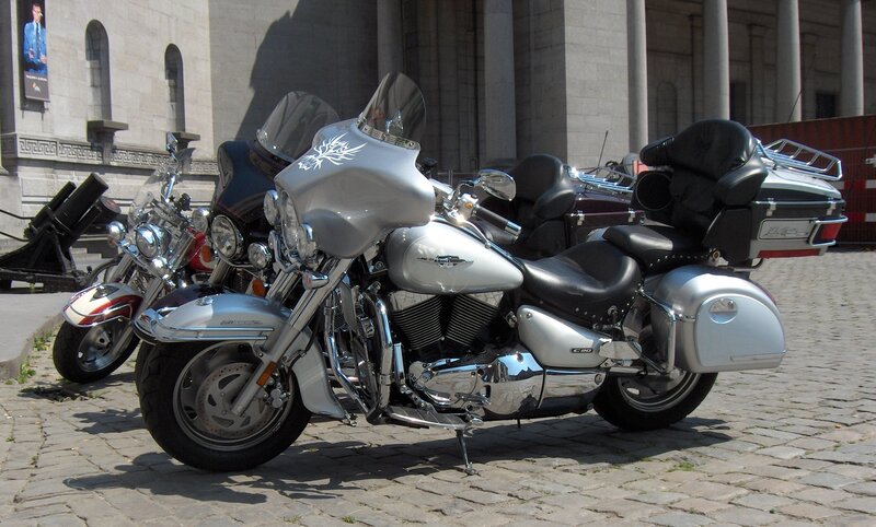 Silver Touring Motorcycle — Calm