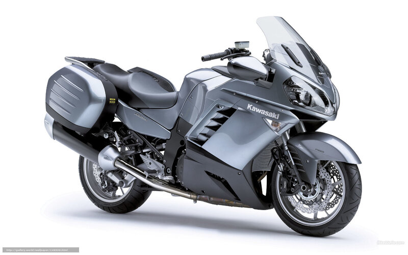 Silver Touring Motorcycle — Gray, Neutral, Photograph, Saddlebags