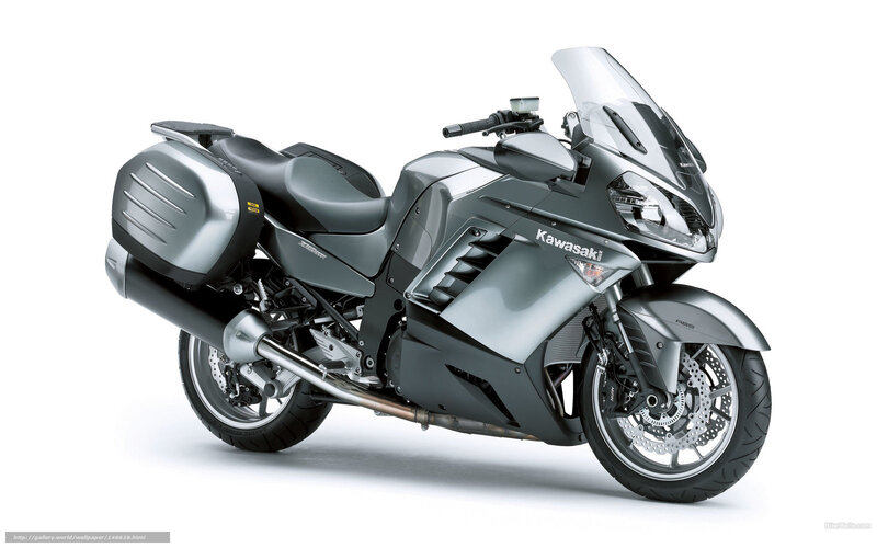 Silver Touring Motorcycle — Gray, Neutral, Photograph, Saddlebags, Windshield