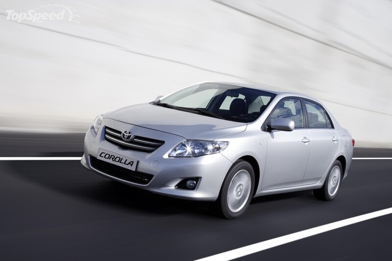 Silver Toyota Corolla in motion