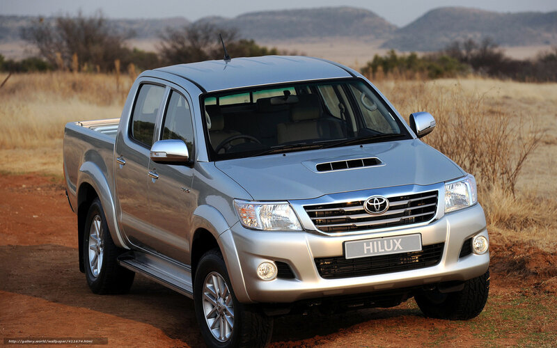 Silver Toyota Hilux — Outdoor