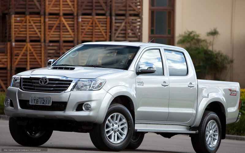 Silver Toyota Hilux Pickup