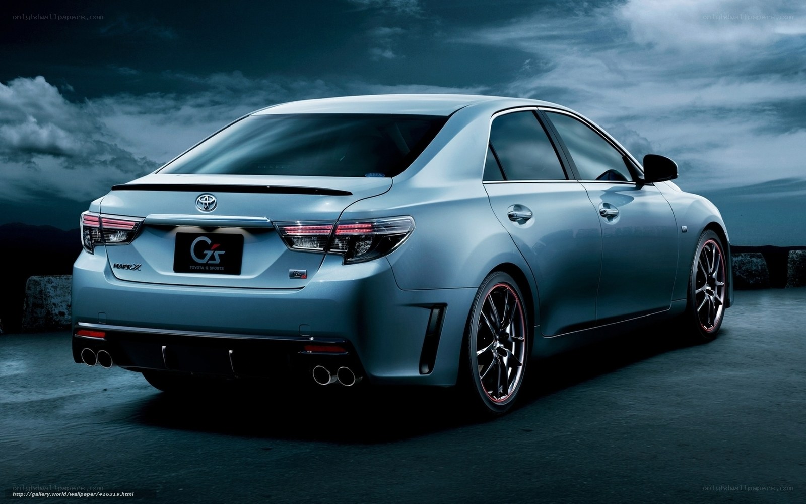 silver toyota mark x gts