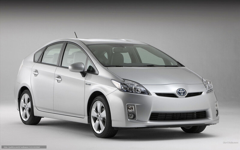 silver toyota prius car